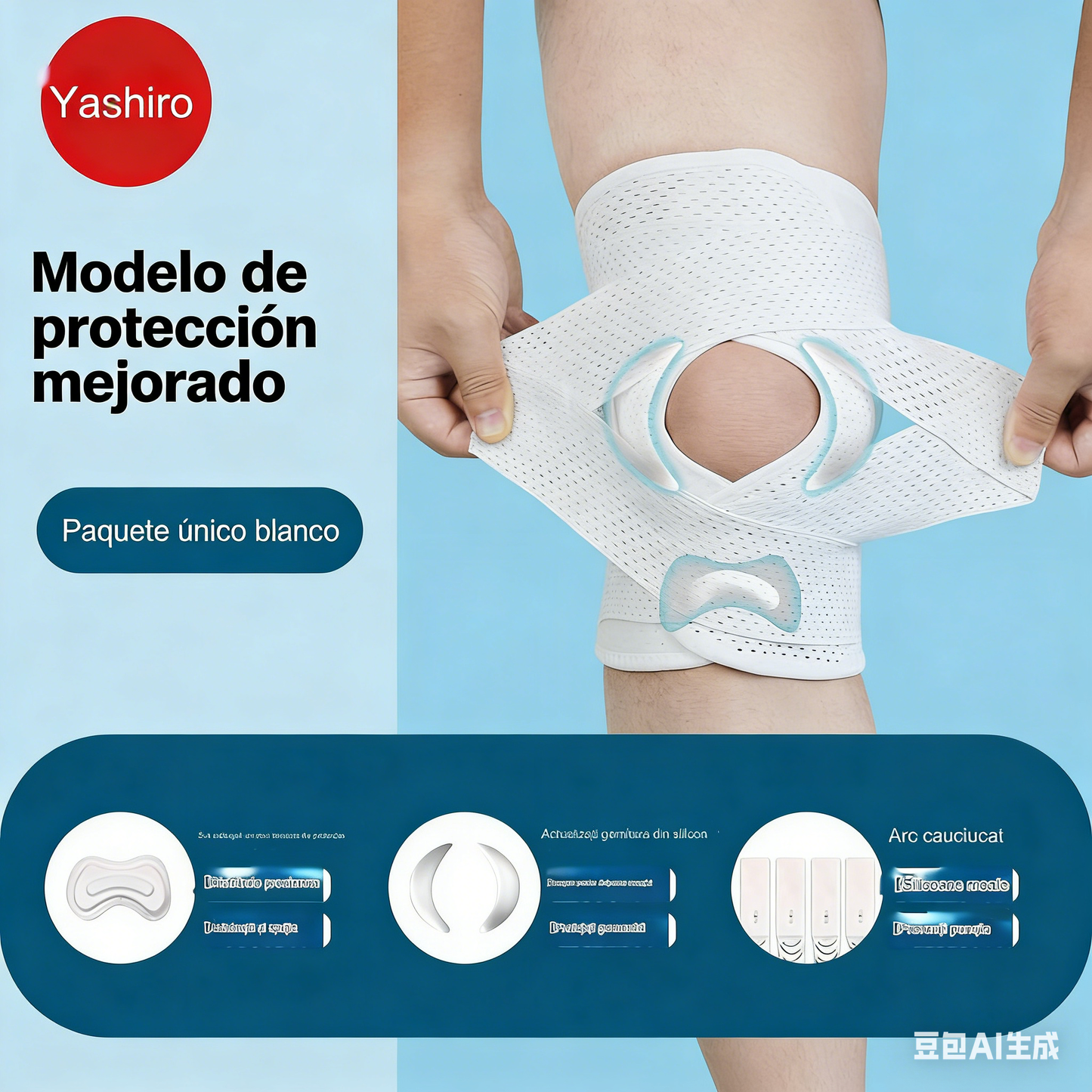 🦵Rodilleras con doble resorte, adecuadas para correr, andar en bicicleta, juegos con pelota y otros deportes.