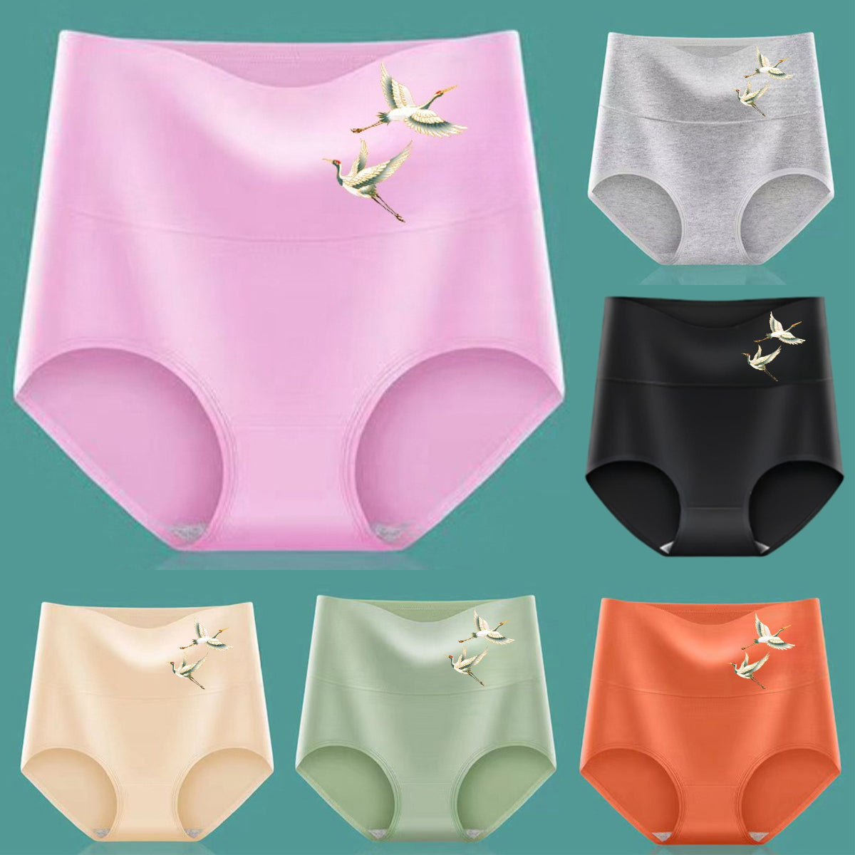 💖【Αγοράστε 3, πάρτε 3 δωρεάν】Υψηλής ποιότητας βαμβακερό σλιπ με ψηλή μέση, που ανυψώνει και διαμορφώνει τους γλουτούς ✨️（45–105 kg）