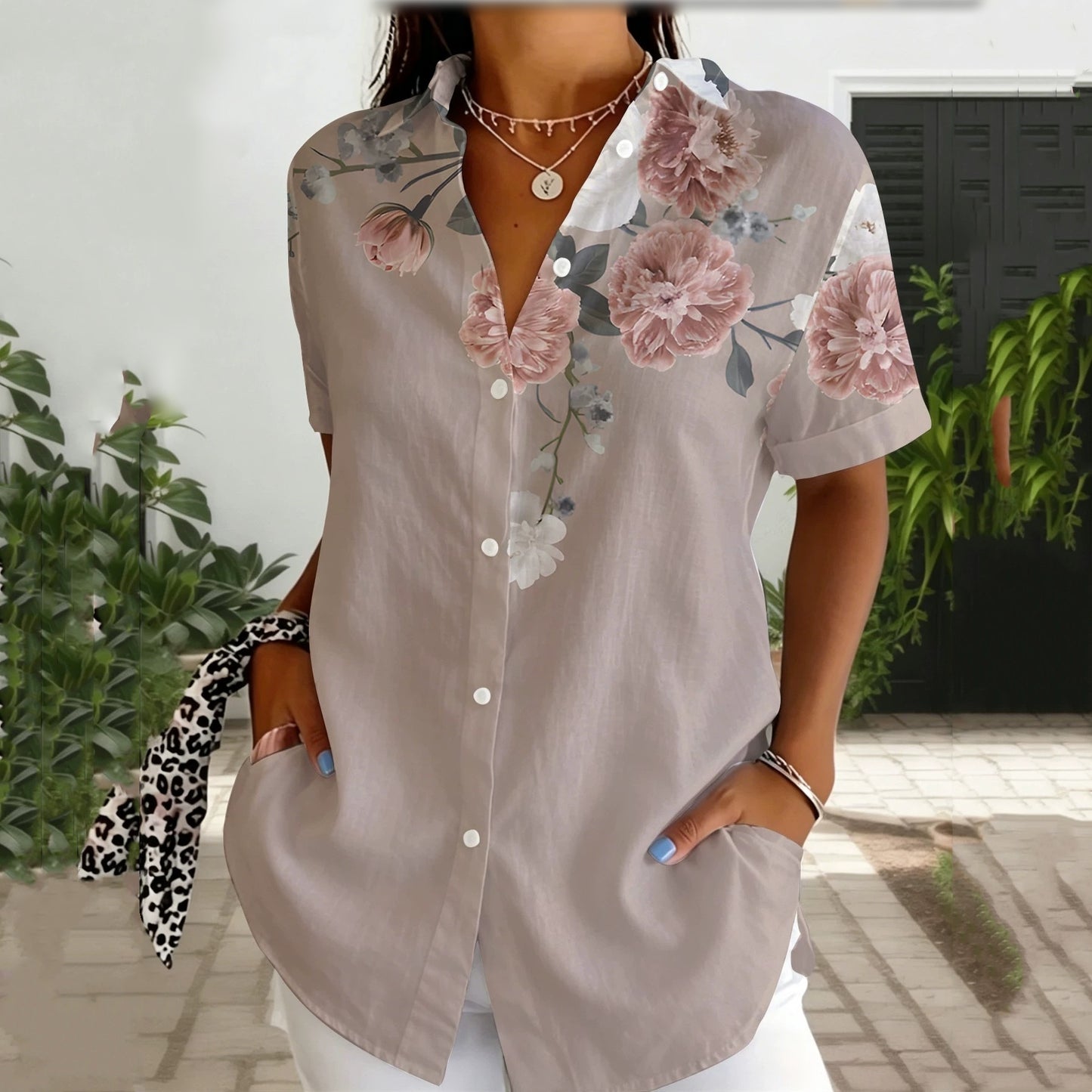 🔥 Ostatni dzień promocji – 50% rabatu! 【XS-3XL】Nowa letnia bluzka z krótkim rękawem w nadruk – dopasowana i uniwersalna.