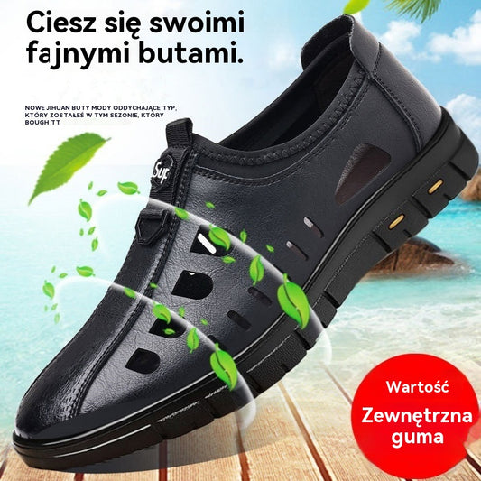 👞🌞[38-44] Ljetne muške sandale 2025. Prozračne šuplje neklizajuće ležerne cipele