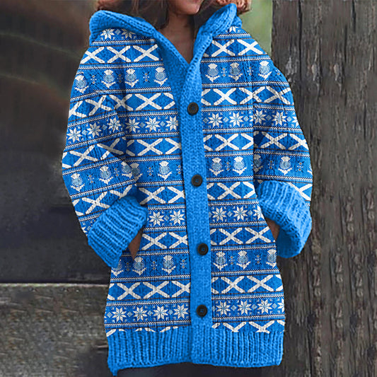 🔥 Oferta especial de invierno【S~5XL】✨ Nueva chaqueta con capucha y estampado retro en colores, fácil de combinar