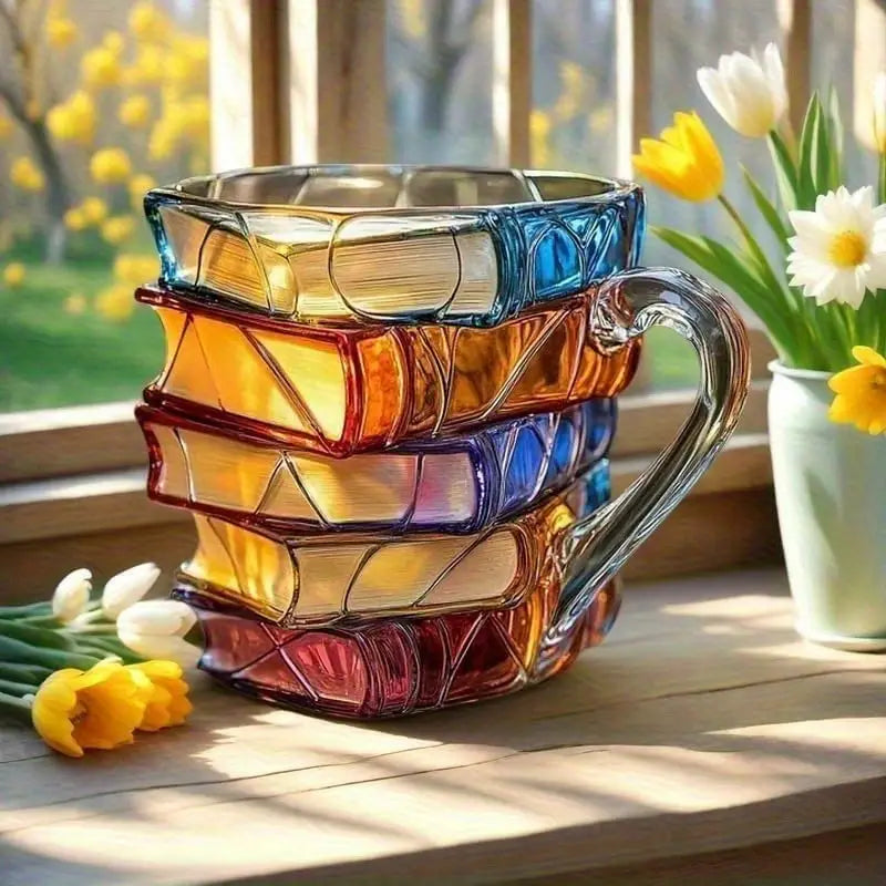 📚 🥤3D oslikana šalica za kavu u obliku knjige