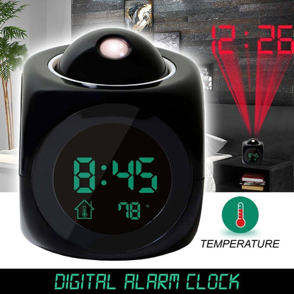 ⏰【Compra 1 y recibe 1 gratis】⏳ Reloj proyector multifunción — hora, alarma, temperatura y clima en tu pared o techo