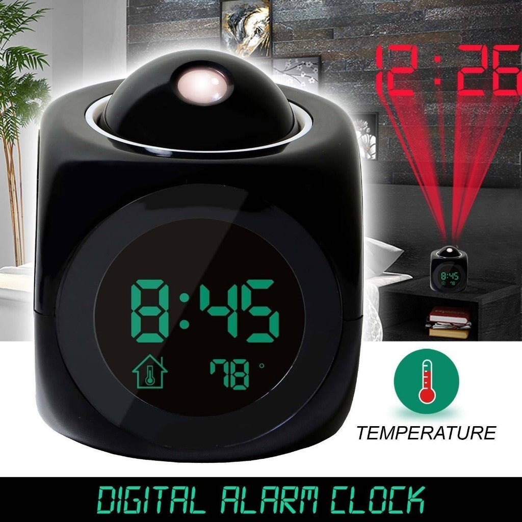 ⏰【Compra 1 y recibe 1 gratis】⏳ Reloj proyector multifunción — hora, alarma, temperatura y clima en tu pared o techo