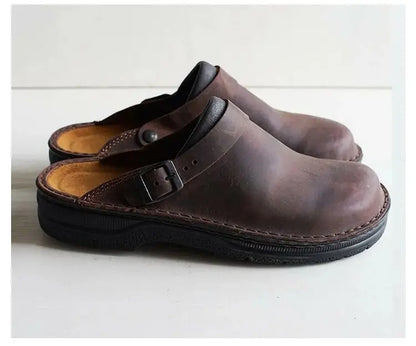 ✨Poslední den 50% sleva🔥【38-48】😎 Unisex multifunkční ležérní pantofle z pravé kůže s měkkou podrážkou