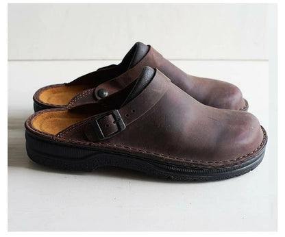 ✨Poslední den 50% sleva🔥【38-48】😎 Unisex multifunkční ležérní pantofle z pravé kůže s měkkou podrážkou