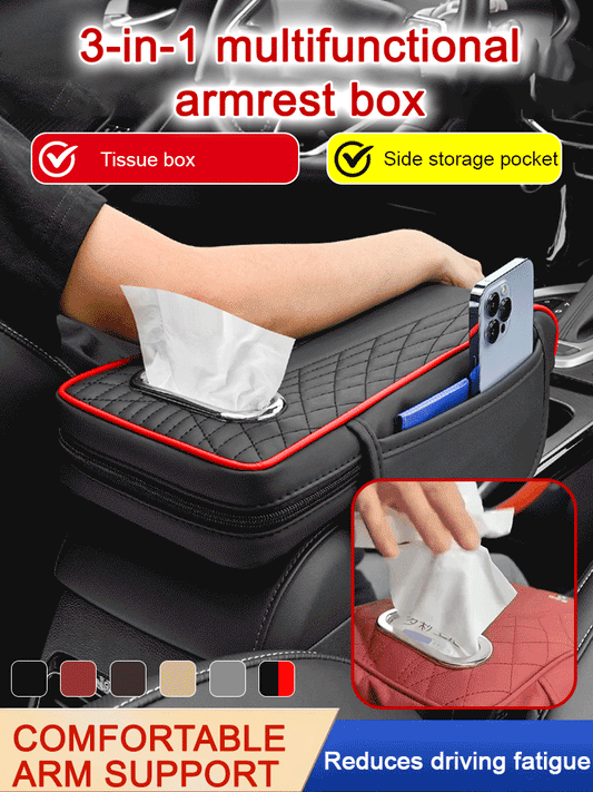 🚗🔥 Θήκη χαρτομάντηλων για υποβραχιόνιο αυτοκινήτου, πολυλειτουργική τσάντα αποθήκευσης αυτοκινήτου