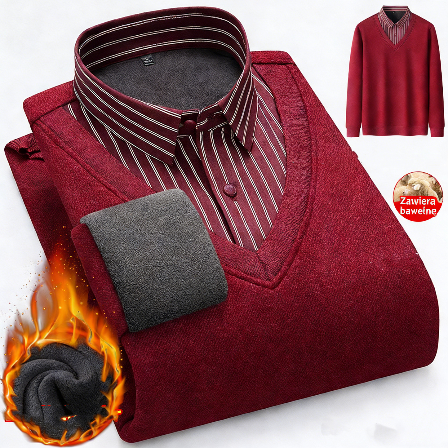 🔥【L-4XL】 Nowa męska zimowa koszula ocieplana, wygodna i uniwersalna