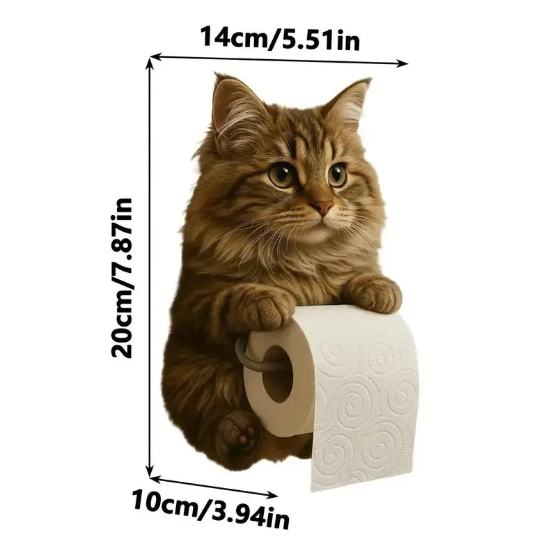 🐱🐱【Žhavý výprodej letošního roku】Držák toaletního papíru s roztomilým kočičím vzorem