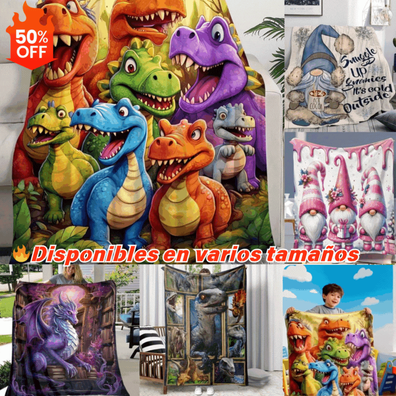 🦖 Franela a cuadros con estampado artístico （Disponibles en varios tamaños）