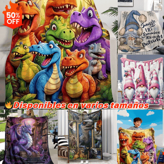 🦖 Franela a cuadros con estampado artístico （Disponibles en varios tamaños）