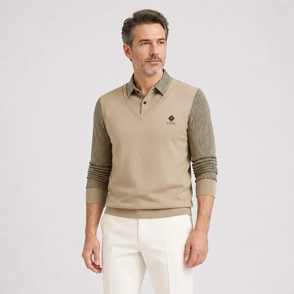 👔🔥🔥【Év végi promóció】🔥【M-4XL】Férfi prémium kasmír kétrészes, minden az egyben meleg felső
