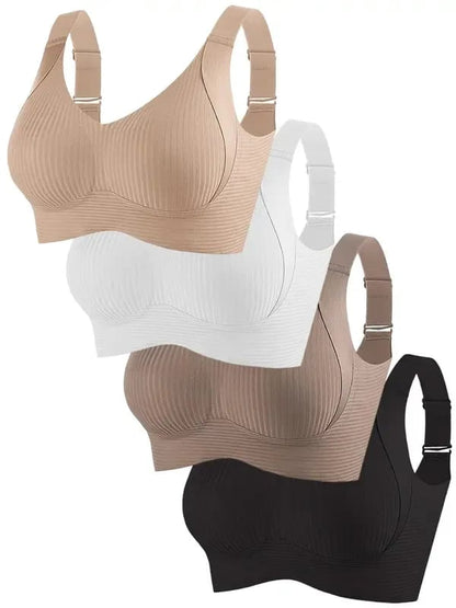 【Pack de 2 de alta calidad】Sujetador sin aros para mujer de una sola pieza ❤️【40-95 kg】Muy cómodo, con material suave y de alta elasticidad.