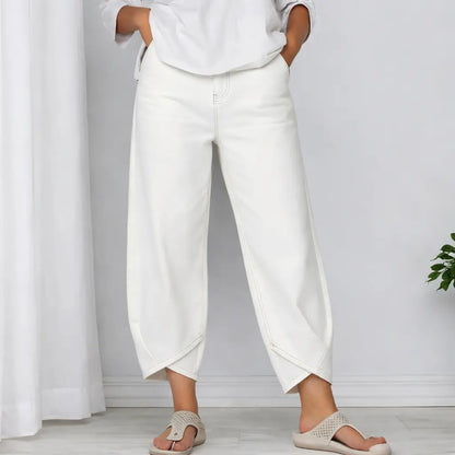 👖【Továbbfejlesztett denim, puha és lélegző】 divatos, laza szabadidős farmer