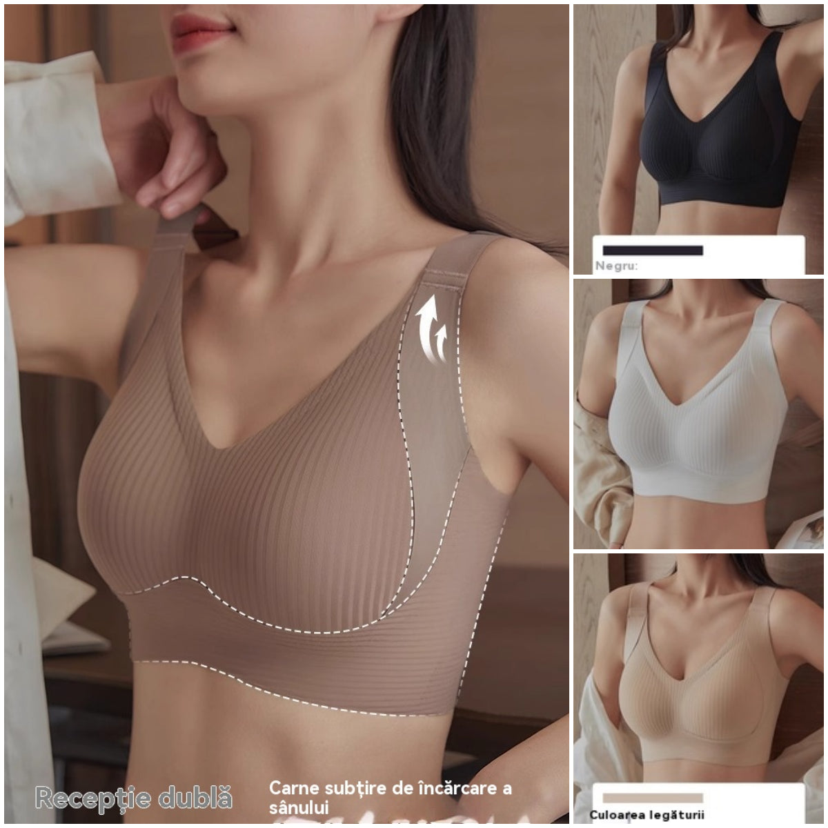 🔥🏆【1 set od 4 komada】【M-3XL】2026 ženski bešavni grudnjak bez žica ❤️uper antibakterijski, udoban i brzo se suši
