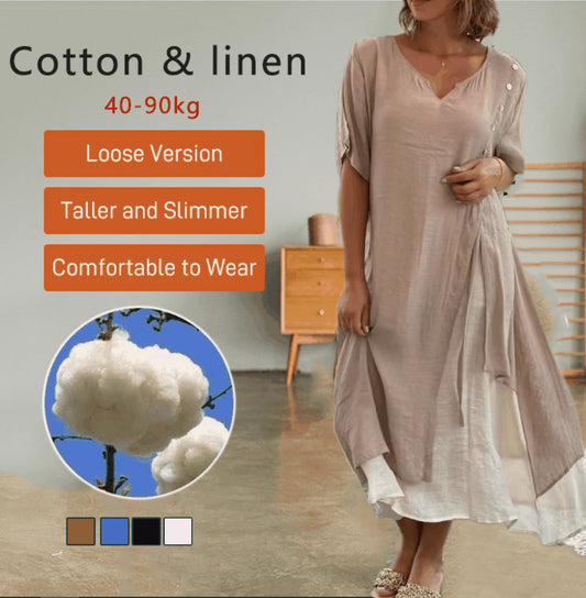 ✨Poslední den – sleva 50 %【S-4XL】✨ Módní a pohodlné letní šaty, prodyšné, lichotivého střihu a snadno kombinovatelné.