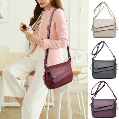 ✨👜 Este elegante bolso de hombro está hecho de cuero suave de alta calidad, ideal para salidas diarias y cómodas.