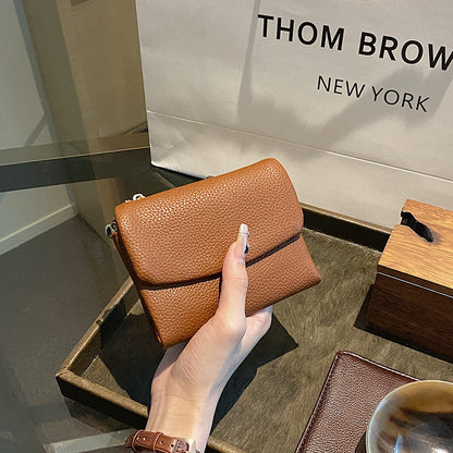 🔥⏰Unisex denarnica Pebble iz pravega usnja z RFID zaščito🔥