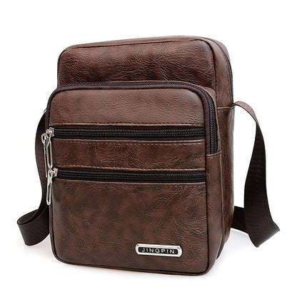Nuevo bolso bandolera para hombre de alta calidad y gran capacidad, hecho de cuero PU