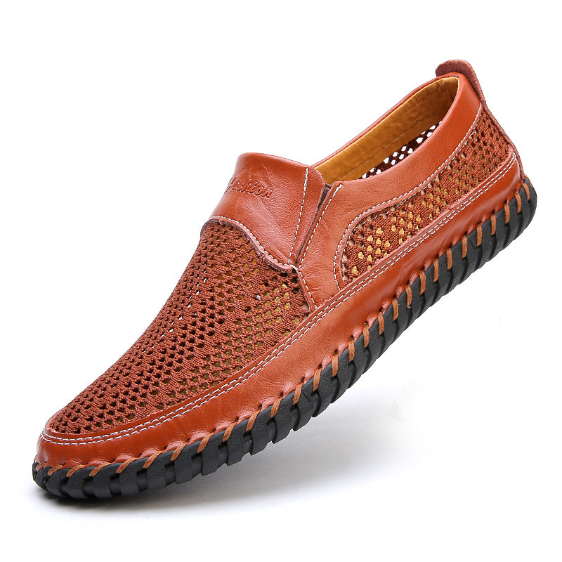 【38-48】👞Nove proljetne i ljetne muške mrežaste kožne cipele-velike veličine, otporne na znoj i mirise, prozračne i udobne
