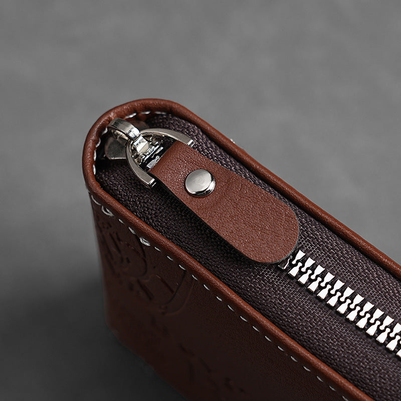 🔥🔥【Kupite 1, dobite 1 gratis】Nova in elegantna moška kratka denarnica z zadrgo v retro slogu.