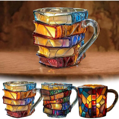 📚 🥤3D oslikana šalica za kavu u obliku knjige