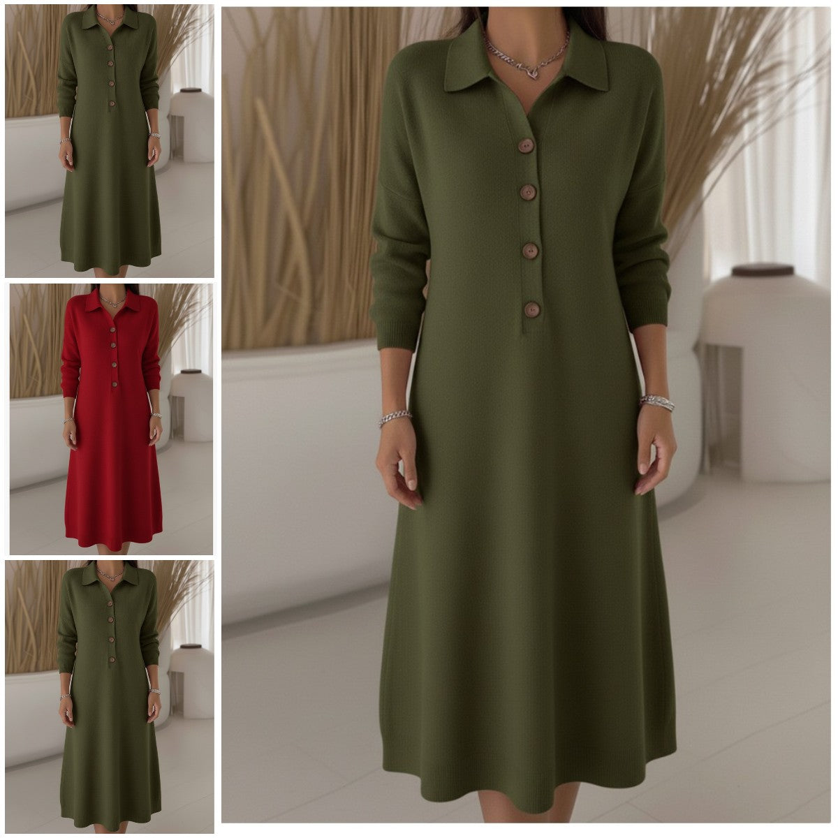 ✨ Tela de alta calidad【S-3XL】👗 Vestido de moda para otoño e invierno 2026
