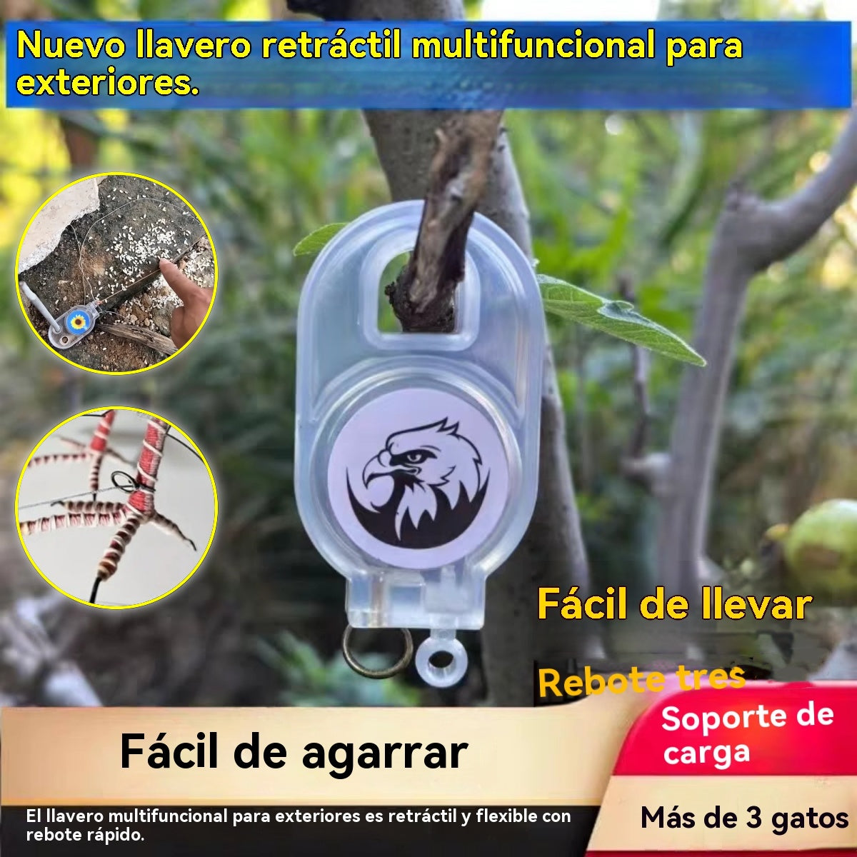 🐓🐦【Set de 4 piezas】🔥 Trampa de resorte para exteriores, trampa de bloqueo automático de alta sensibilidad
