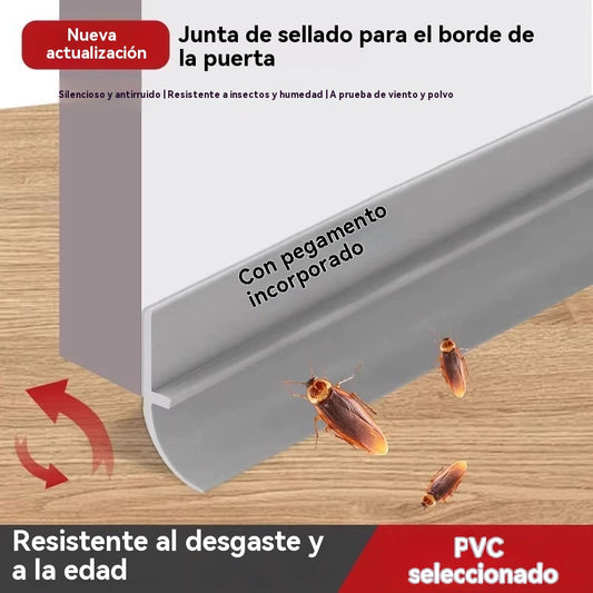 🚪🔥¡Compra 1 y llévate 1 gratis! 🔥 Burlete inferior de PVC para puertas – ✅Antipolvo y antiviento ✅Repelente de insectos y roedores