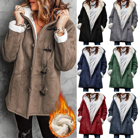 🐏 【S-5XL】Nueva chaqueta de invierno para mujer de alta calidad con lana cálida; múltiples tallas que se adaptan a todo tipo de cuerpo, fácil de combinar.