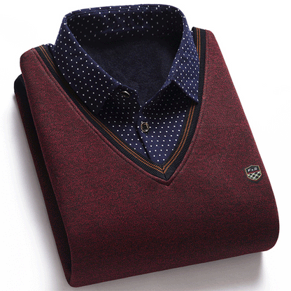 👔 Superventas de invierno [M-4XL] Suéter de punto 2025 con forro polar, grueso y cálido para hombre
