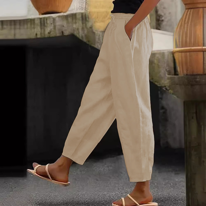 😍💕-48% kedvezmény💕【40-120 kg】Női pamut-len casual nadrág ✅️Utánvéttel