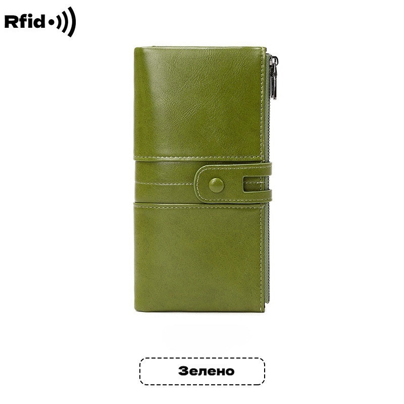 💼🔥【Časovno omejen popust】Večfunkcijska denarnica, ročno izdelano usnje, zaščita pred krajo, dvojna zadrga