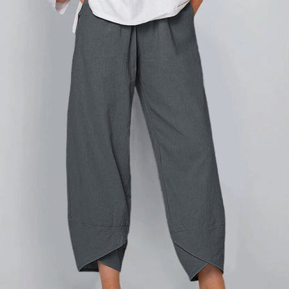 ✨【S-5XL】Letní volné kalhoty z bavlny a lnu, prodyšné a pohodlné, vysoce kvalitní materiál
