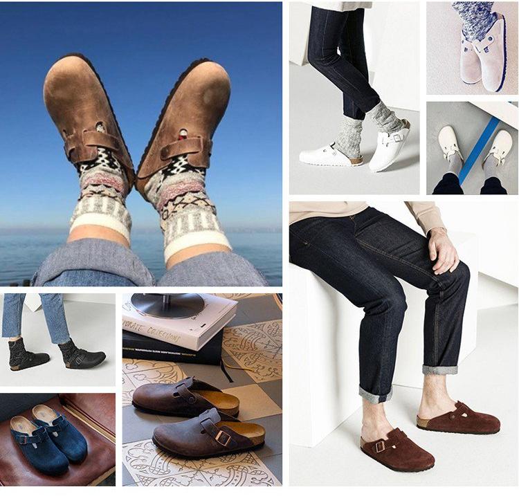 👍😎 [38–48] Visokokakovostni, udobni in lahki moški usnjeni copati