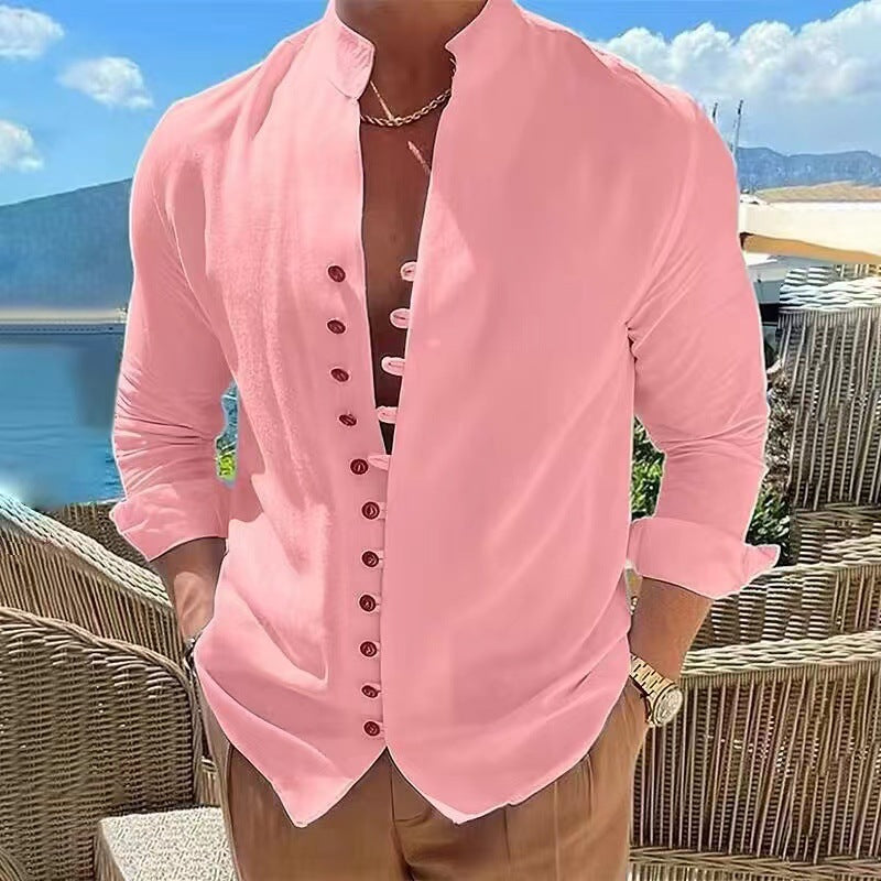 🔥 -50 %!【S–3XL】Letní pánská košile z lnu – lehká, prodyšná a maximálně pohodlná 😍