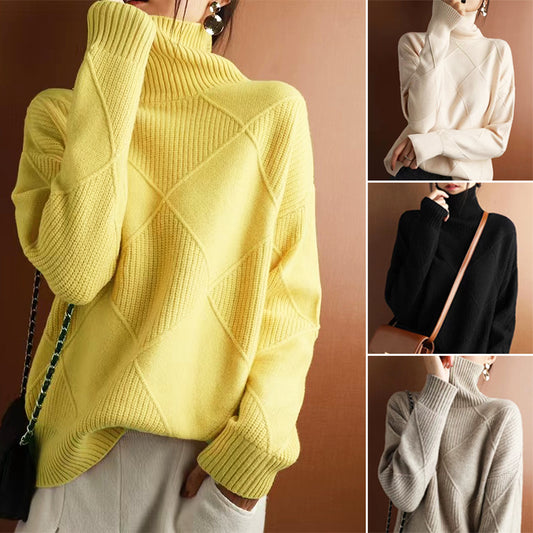 ⏳ Zadnji dan – 50% popusta💟【S-2XL】Visokokvalitetni novi zimski kašmirski pulover s visokim ovratnikom i opuštenim krojem