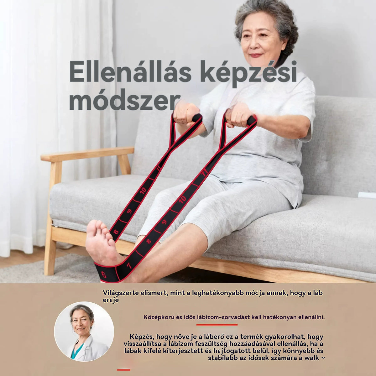🦵👍【Vásárolj 1-et, és kapj 1-et ingyen】😍 Ellenállási gumiszalag izomépítéshez és lábnyújtáshoz, rugalmas szalag középkorú és idősebb emberek számára.