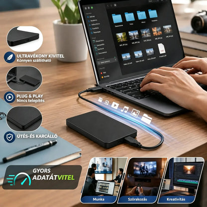 【Utolsó nap 50% kedvezmény】20 TB-os hordozható merevlemez