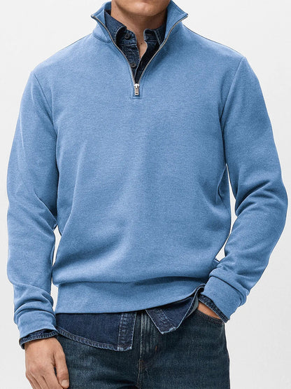 👔【S-5XL】🔥Νέα ανδρική φούτερ με όρθιο γιακά, άνετη και χαλαρή εφαρμογή, σχέδιο με μισό φερμουάρ
