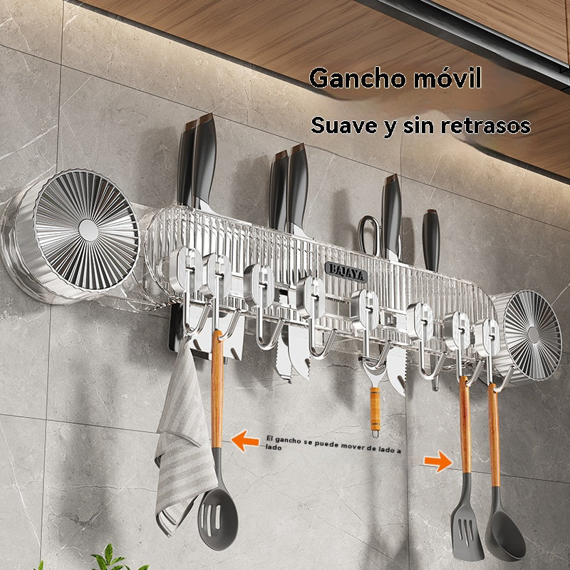 👍Super útil🏆 Soporte de pared multifuncional para cuchillos de cocina con ventosa - No requiere perforación
