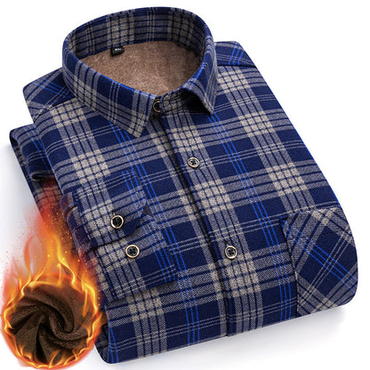 👔 Zimska polovična cijena 🔥【L-5XL】La nueva camisa térmica de terciopelo de doble cara para hombre de otoño e invierno está de moda y es versátil.