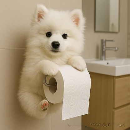 🐶 Uroczy uchwyt na papier toaletowy z motywem szczeniaka