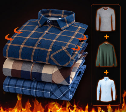 👔 Zimska polovična cijena 🔥【L-5XL】La nueva camisa térmica de terciopelo de doble cara para hombre de otoño e invierno está de moda y es versátil.