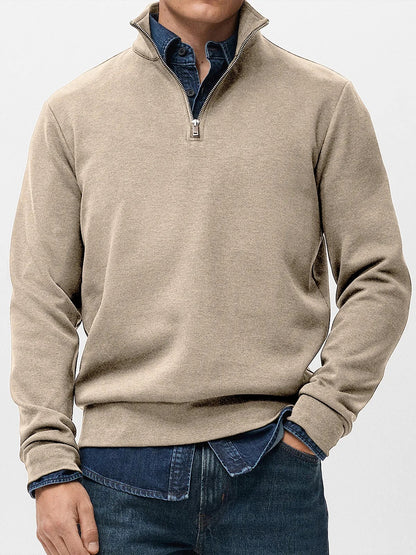 👔【S-5XL】🔥Νέα ανδρική φούτερ με όρθιο γιακά, άνετη και χαλαρή εφαρμογή, σχέδιο με μισό φερμουάρ
