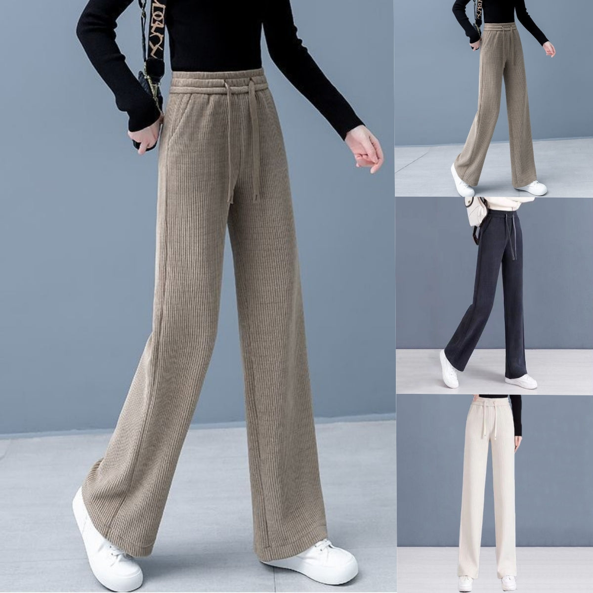 ⏳Ostatni dzień promocji -50% 😍【M-3XL】Wysokiej jakości modne, luźne spodnie z wysokim stanem – wyszczuplające i wygodne