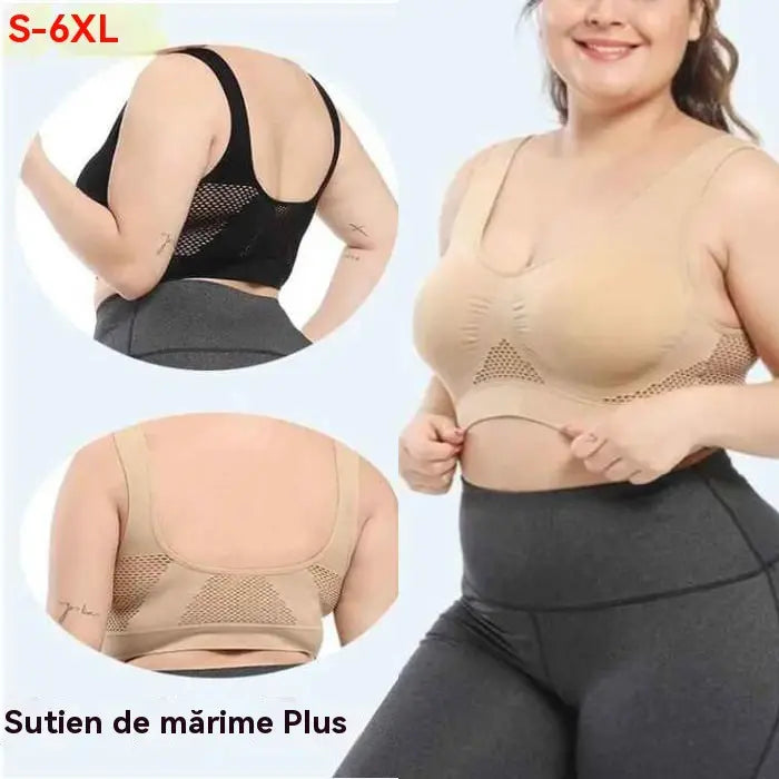 💕3 sztuki【40-120 kg】Damski letni biustonosz plus size bez fiszbin, wysokoelastyczny i przewiewny, elegancki dojrzały styl ❤️