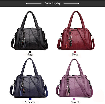 👜 Bolso clásico retro de gran capacidad y múltiples compartimentos para mujer, nuevo modelo 2025 de piel suave