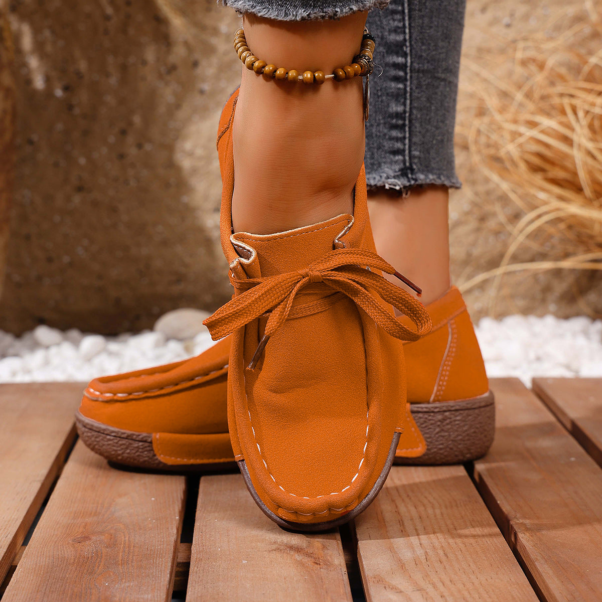 ✨【36-43】Zapatos de mujer con suela gruesa y punta redonda: calzado moderno y cómodo, con excelente amortiguación