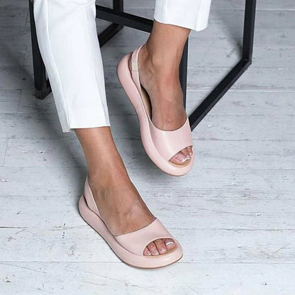⏳ Poslední den 50% sleva【35–43】👡 Dámské módní sandály s otevřenou špičkou, vyrobené z měkké kůže, s tlustou odpruženou podrážkou.